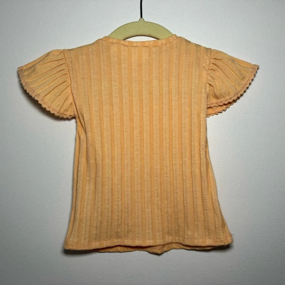 Apricot/Orange ZARA baby girl top. 6/9 months - Picture 5 of 5